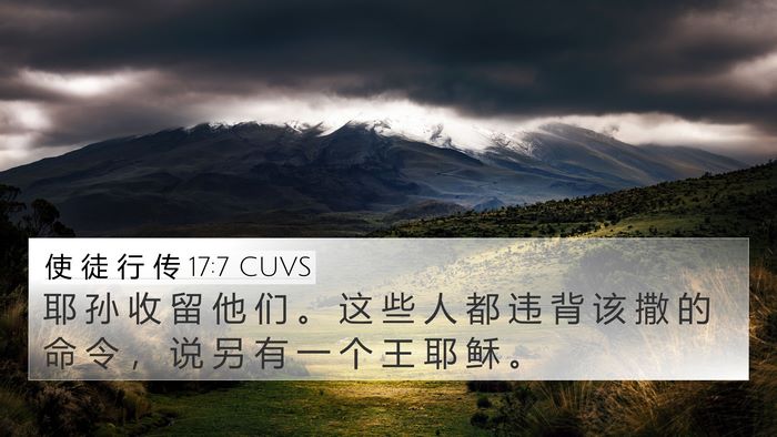 使 徒 行 传 17:7 CUVS Bible Verse Image
