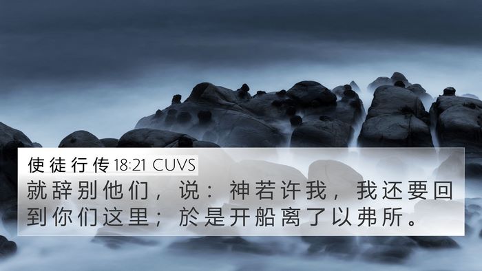 使 徒 行 传 18:21 CUVS Bible Verse Image