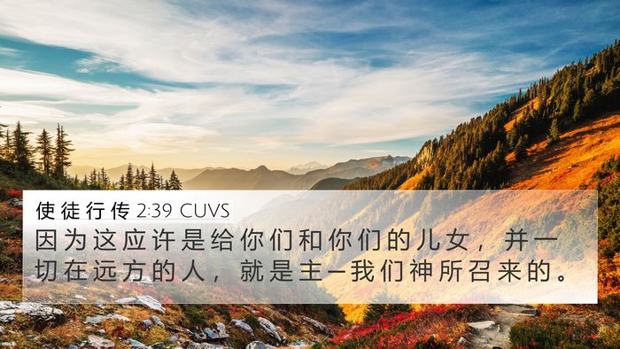使 徒 行 传 2:39 CUVS Bible Verse Image