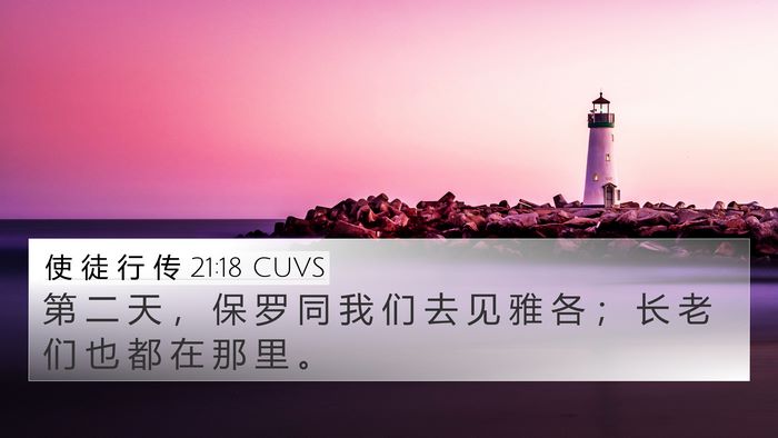 使 徒 行 传 21:18 CUVS Bible Verse Image