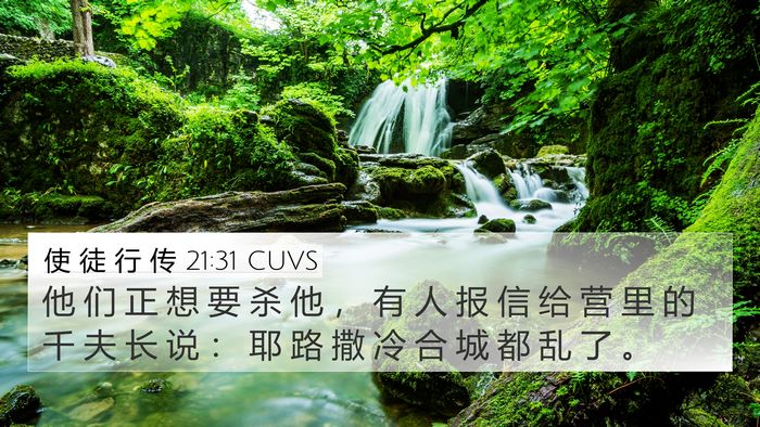 使 徒 行 传 21:31 CUVS Bible Verse Image