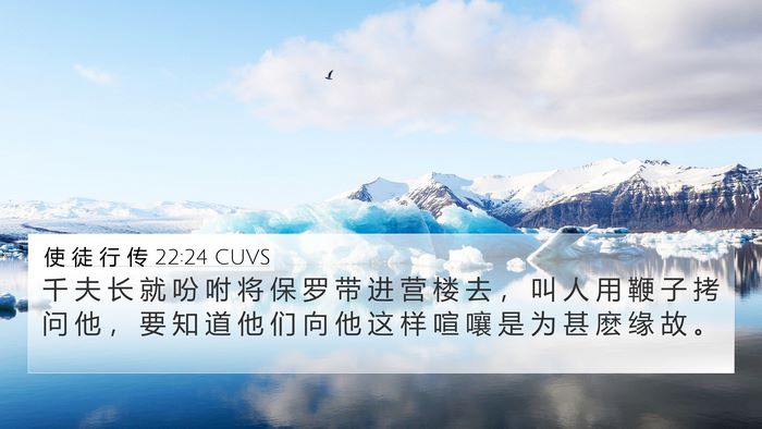 使 徒 行 传 22:24 CUVS Bible Verse Image
