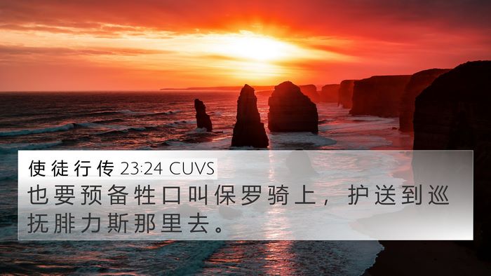 使 徒 行 传 23:24 CUVS Bible Verse Image