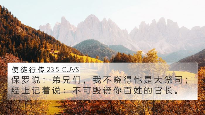 使 徒 行 传 23:5 CUVS Bible Verse Image