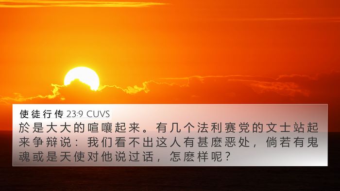 使 徒 行 传 23:9 CUVS Bible Verse Image