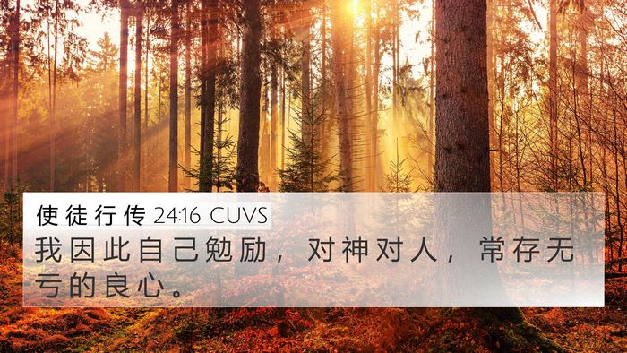 使 徒 行 传 24:16 CUVS Bible Verse Image