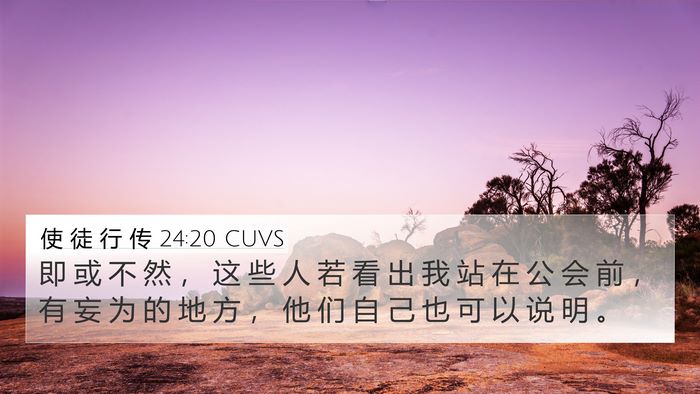 使 徒 行 传 24:20 CUVS Bible Verse Image