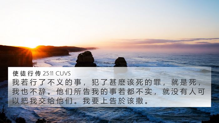 使 徒 行 传 25:11 CUVS Bible Verse Image