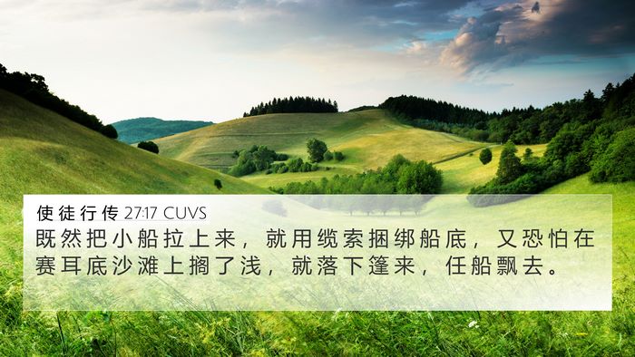使 徒 行 传 27:17 CUVS Bible Verse Image