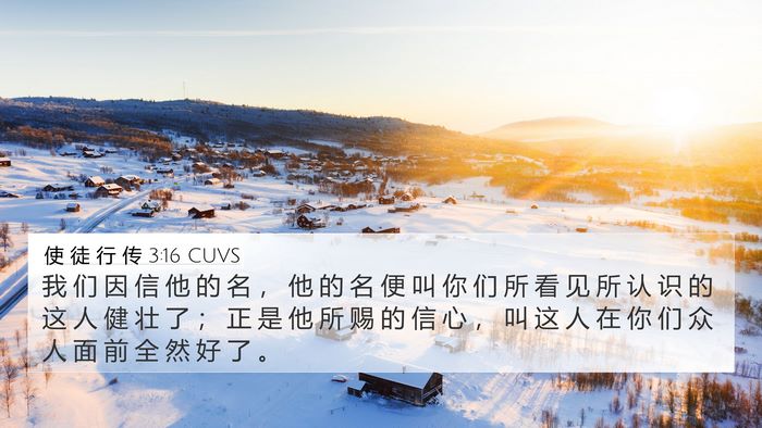 使 徒 行 传 3:16 CUVS Bible Verse Image