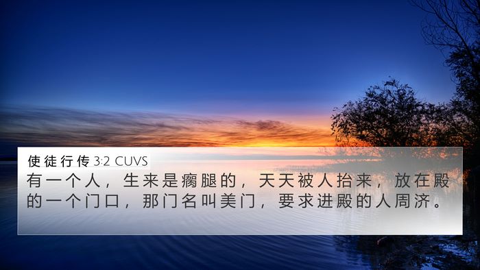 使 徒 行 传 3:2 CUVS Bible Verse Image