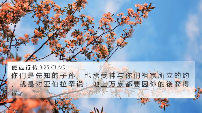 使 徒 行 传 3:25 CUVS Bible Verse Image