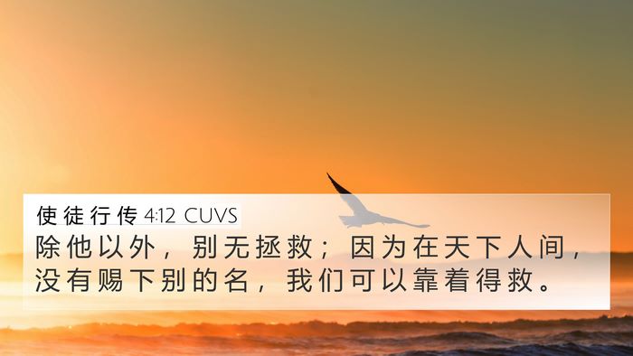 使 徒 行 传 4:12 CUVS Bible Verse Image