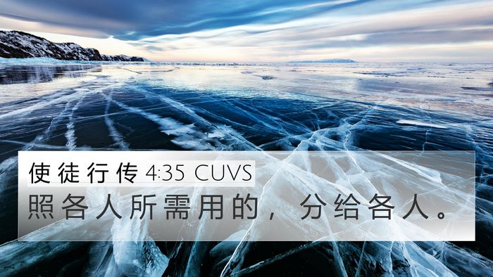 使 徒 行 传 4:35 CUVS Bible Verse Image