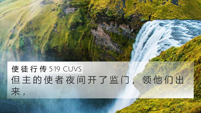 使 徒 行 传 5:19 CUVS Bible Verse Image