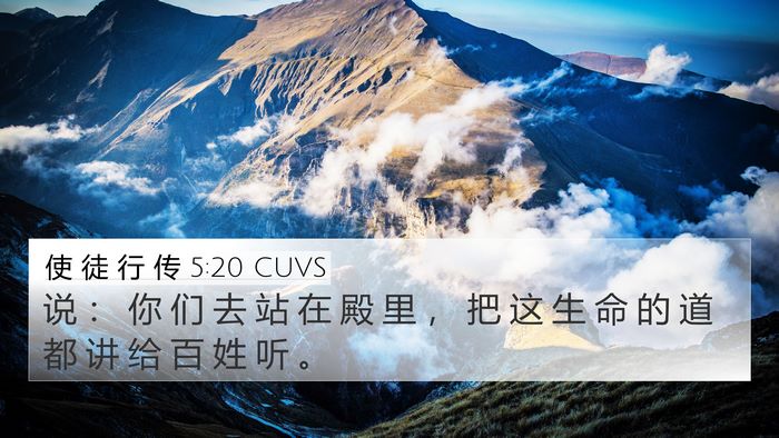 使 徒 行 传 5:20 CUVS Bible Verse Image
