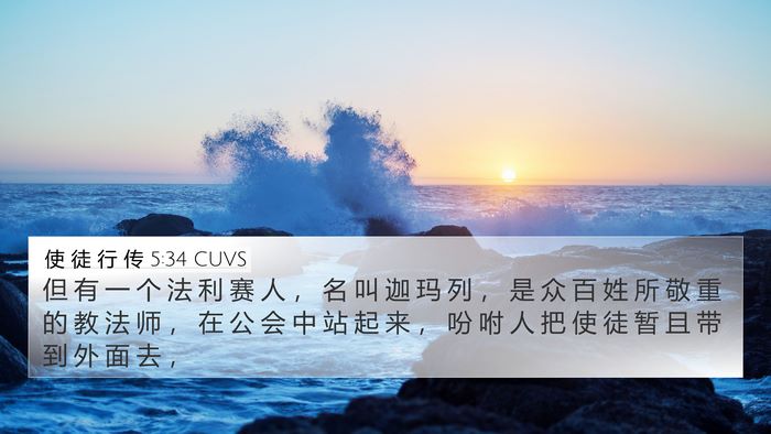 使 徒 行 传 5:34 CUVS Bible Verse Image
