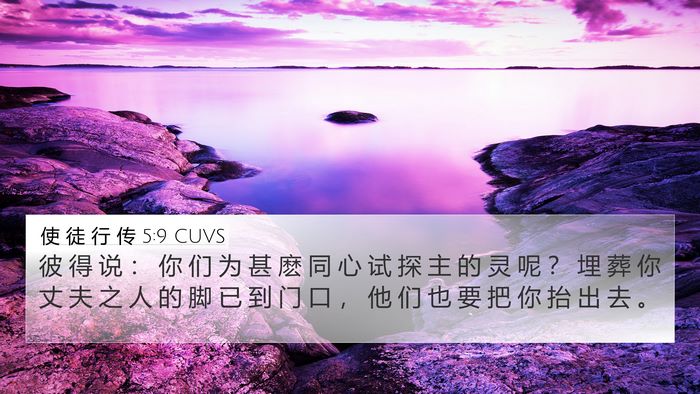 使 徒 行 传 5:9 CUVS Bible Verse Image