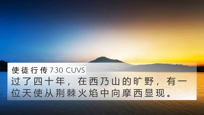 使 徒 行 传 7:30 CUVS Bible Verse Image