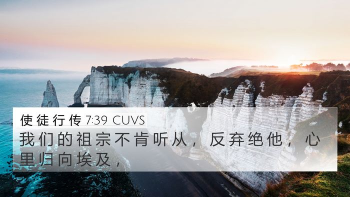 使 徒 行 传 7:39 CUVS Bible Verse Image