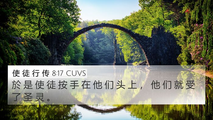 使 徒 行 传 8:17 CUVS Bible Verse Image
