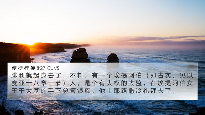 使 徒 行 传 8:27 CUVS Bible Verse Image