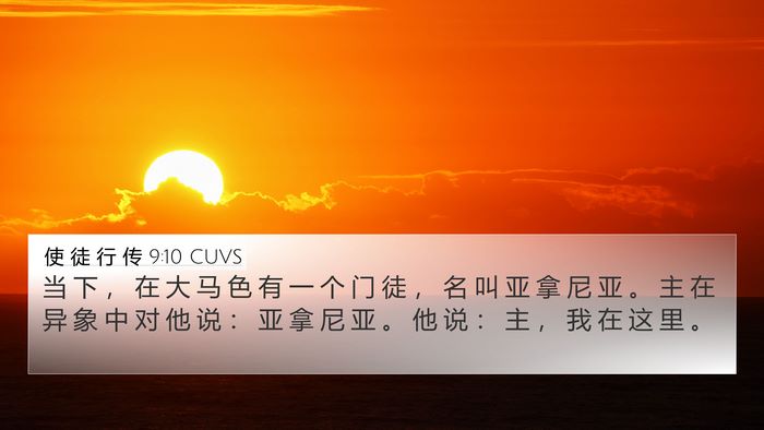 使 徒 行 传 9:10 CUVS Bible Verse Image