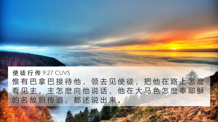 使 徒 行 传 9:27 CUVS Bible Verse Image