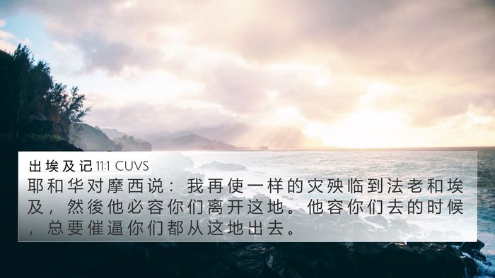 出 埃 及 记 11:1 CUVS 4K Wallpaper - 耶 和 华 对 摩 西 说 ： 我 再 使 一 - 4K Wallpaper Bible Verse