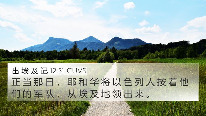 出 埃 及 记 12:51 CUVS Bible Verse Image