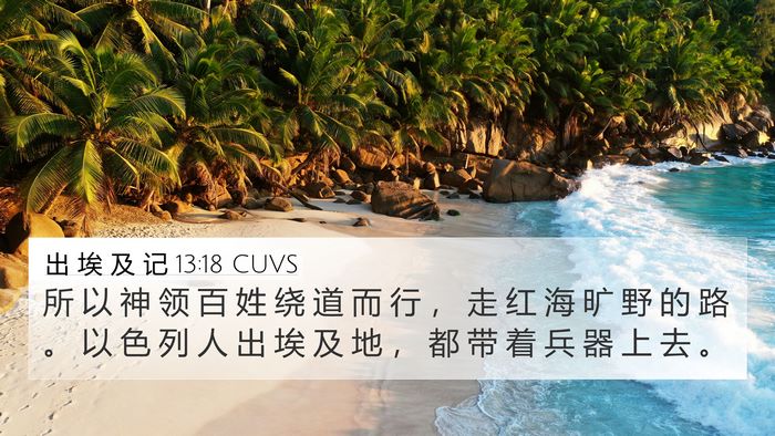 出 埃 及 记 13:18 CUVS Bible Verse Image