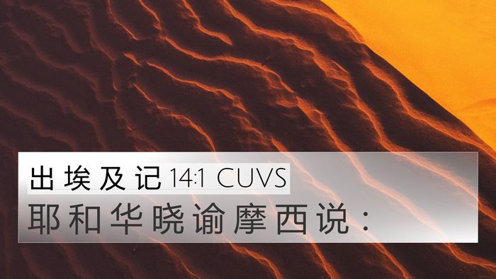 出 埃 及 记 14:1 CUVS Bible Verse Image