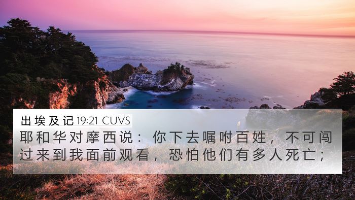 出 埃 及 记 19:21 CUVS Bible Verse Image