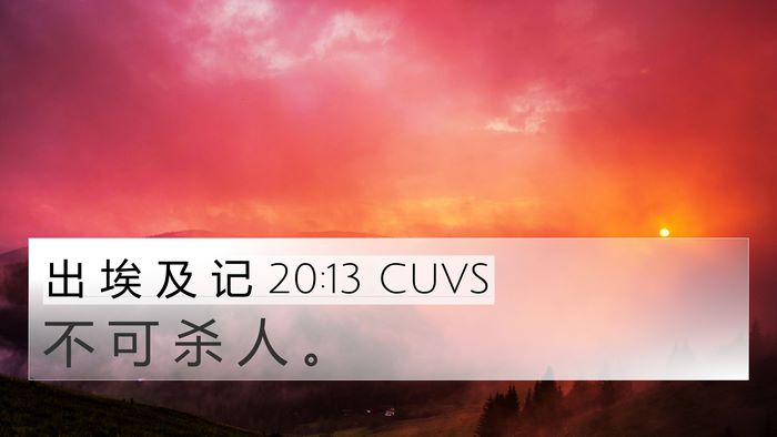 出 埃 及 记 20:13 CUVS Bible Verse Image