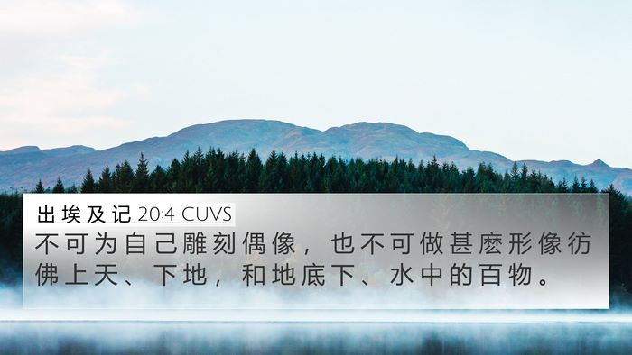 出 埃 及 记 20:4 CUVS Bible Verse Image