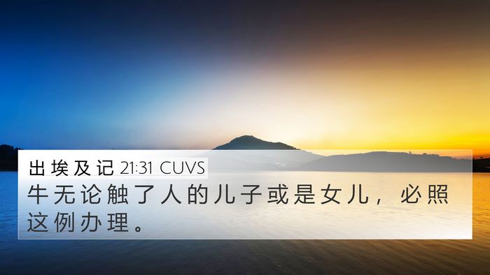 出 埃 及 记 21:31 CUVS 4K Wallpaper - 牛 无 论 触 了 人 的 儿 子 或 是 女 - 4K Wallpaper Bible Verse