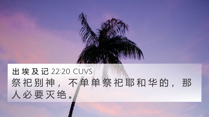 出 埃 及 记 22:20 CUVS Bible Verse Image