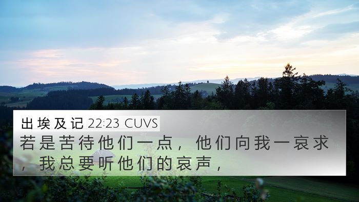 出 埃 及 记 22:23 CUVS Bible Verse Image