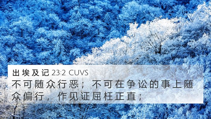 出 埃 及 记 23:2 CUVS Bible Verse Image