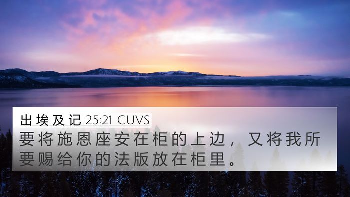出 埃 及 记 25:21 CUVS Bible Verse Image