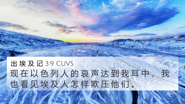 出 埃 及 记 3:9 CUVS Bible Verse Image