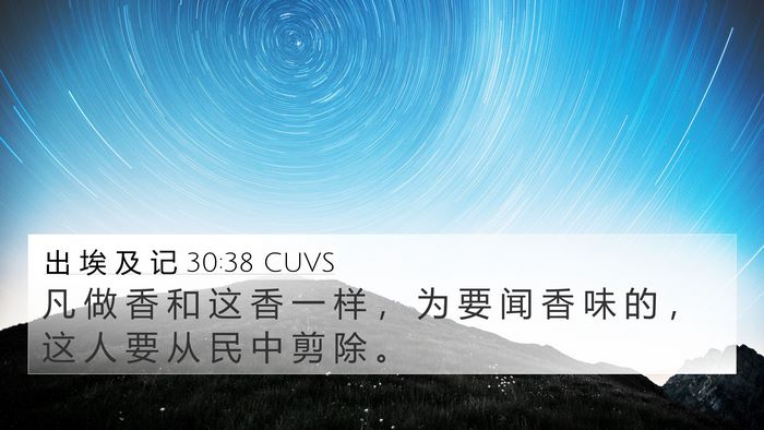 出 埃 及 记 30:38 CUVS 4K Wallpaper - 凡 做 香 和 这 香 一 样 ， 为 要 闻 - 4K Wallpaper Bible Verse