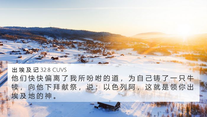出 埃 及 记 32:8 CUVS Bible Verse Image