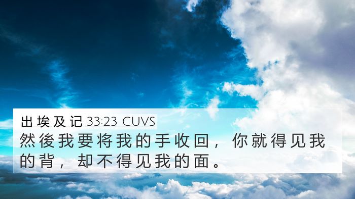 出 埃 及 记 33:23 CUVS Bible Verse Image