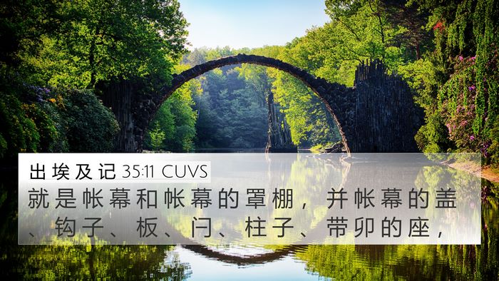 出 埃 及 记 35:11 CUVS Bible Verse Image