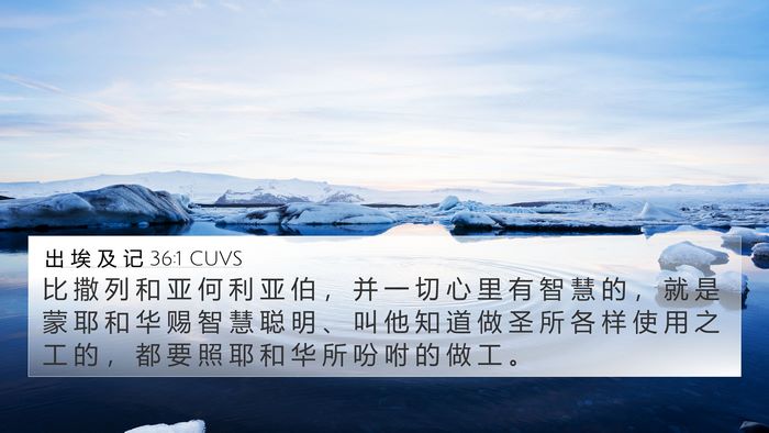 出 埃 及 记 36:1 CUVS Bible Verse Image