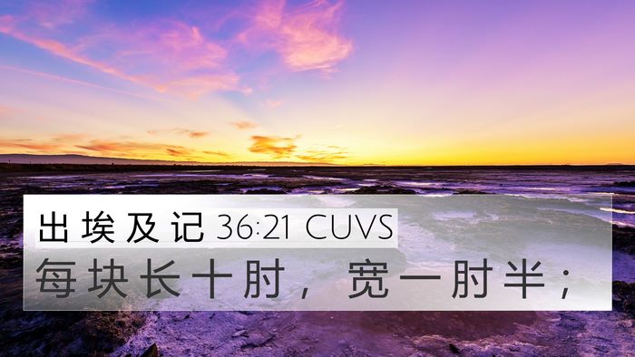 出 埃 及 记 36:21 CUVS 4K Wallpaper - 每 块 长 十 肘 ， 宽 一 肘 半 - 4K Wallpaper Bible Verse