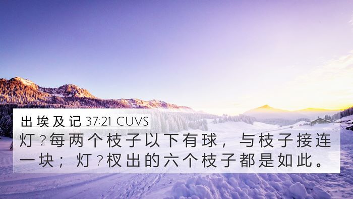 出 埃 及 记 37:21 CUVS 4K Wallpaper - 灯 ? 每 两 个 枝 子 以 下 有 球 ， 与 - 4K Wallpaper Bible Verse