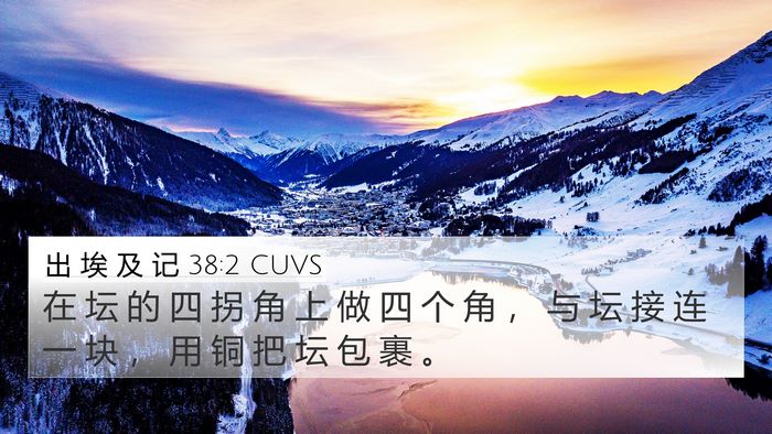 出 埃 及 记 38:2 CUVS Bible Verse Image