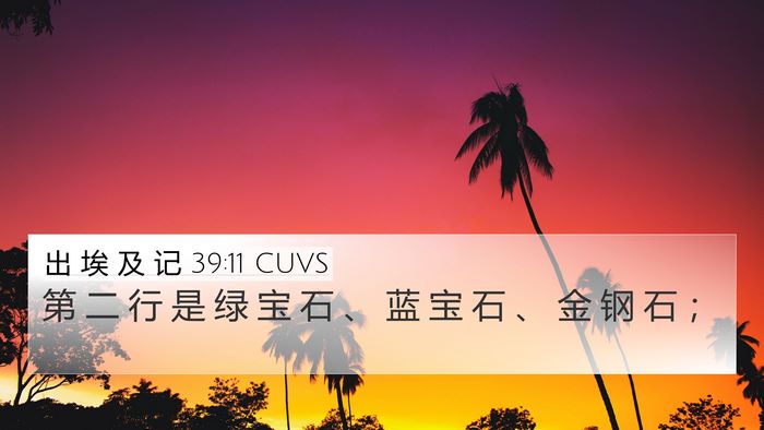 出 埃 及 记 39:11 CUVS Bible Verse Image